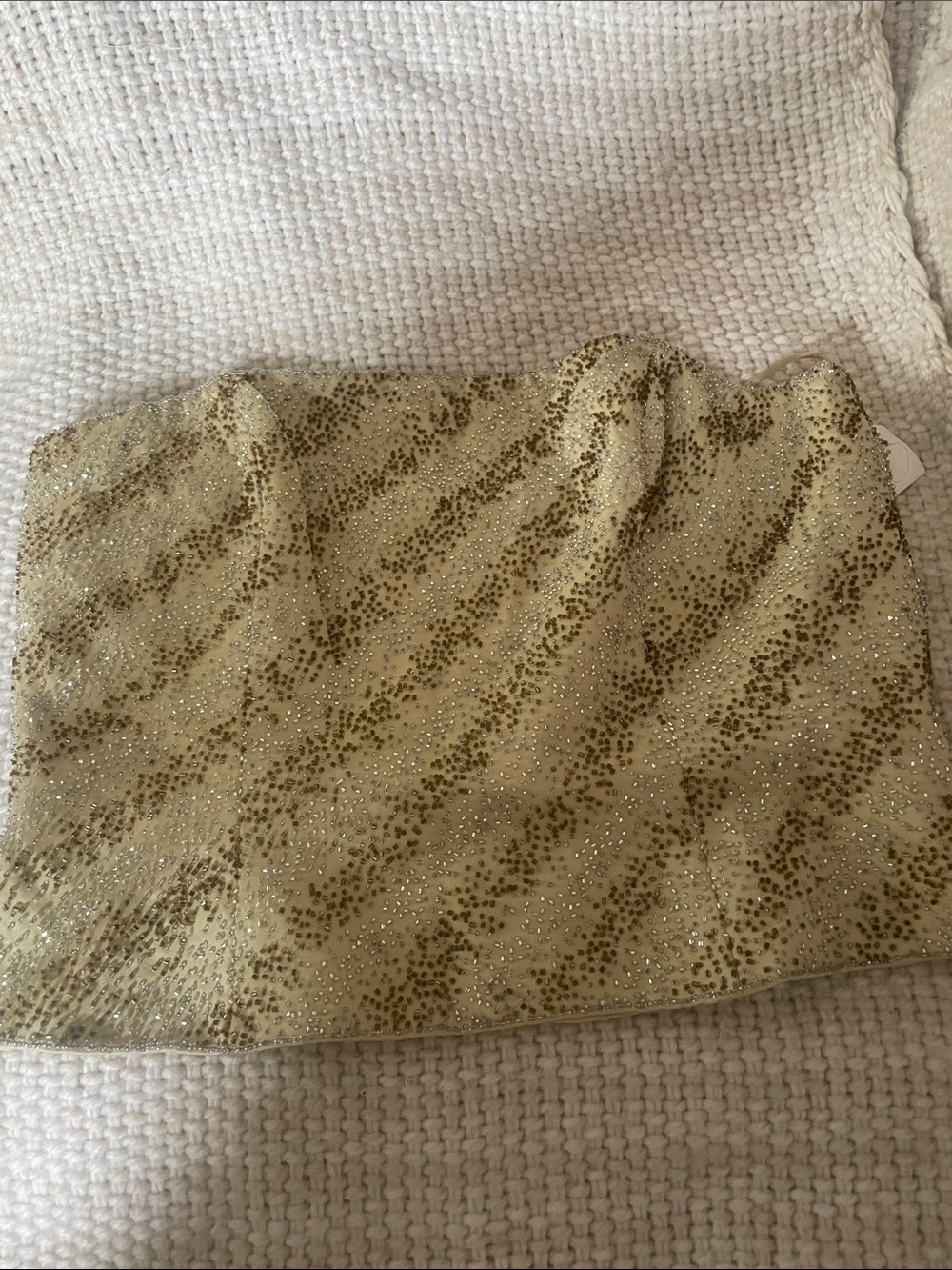 Sparkle Strapless Tube Top - Gold